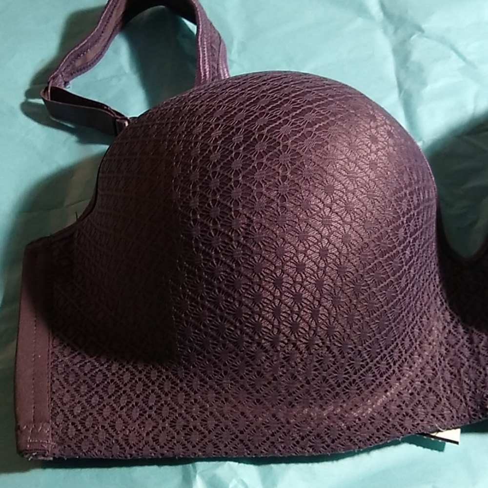 ADRIENNE VITTADINI BRA , PURPLE , SIZE 42 D